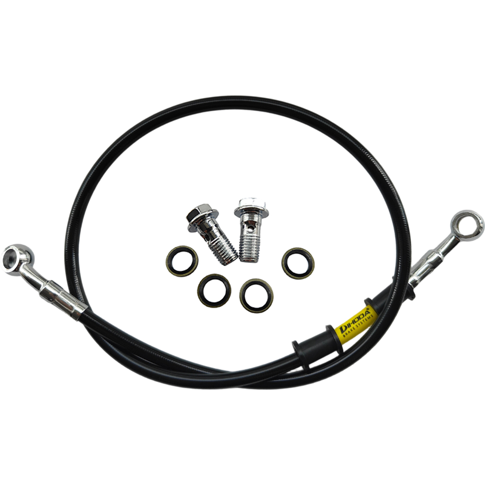 28°-28° Black Braided Stainles - đánh giá và giá Brake Line Motorcycle