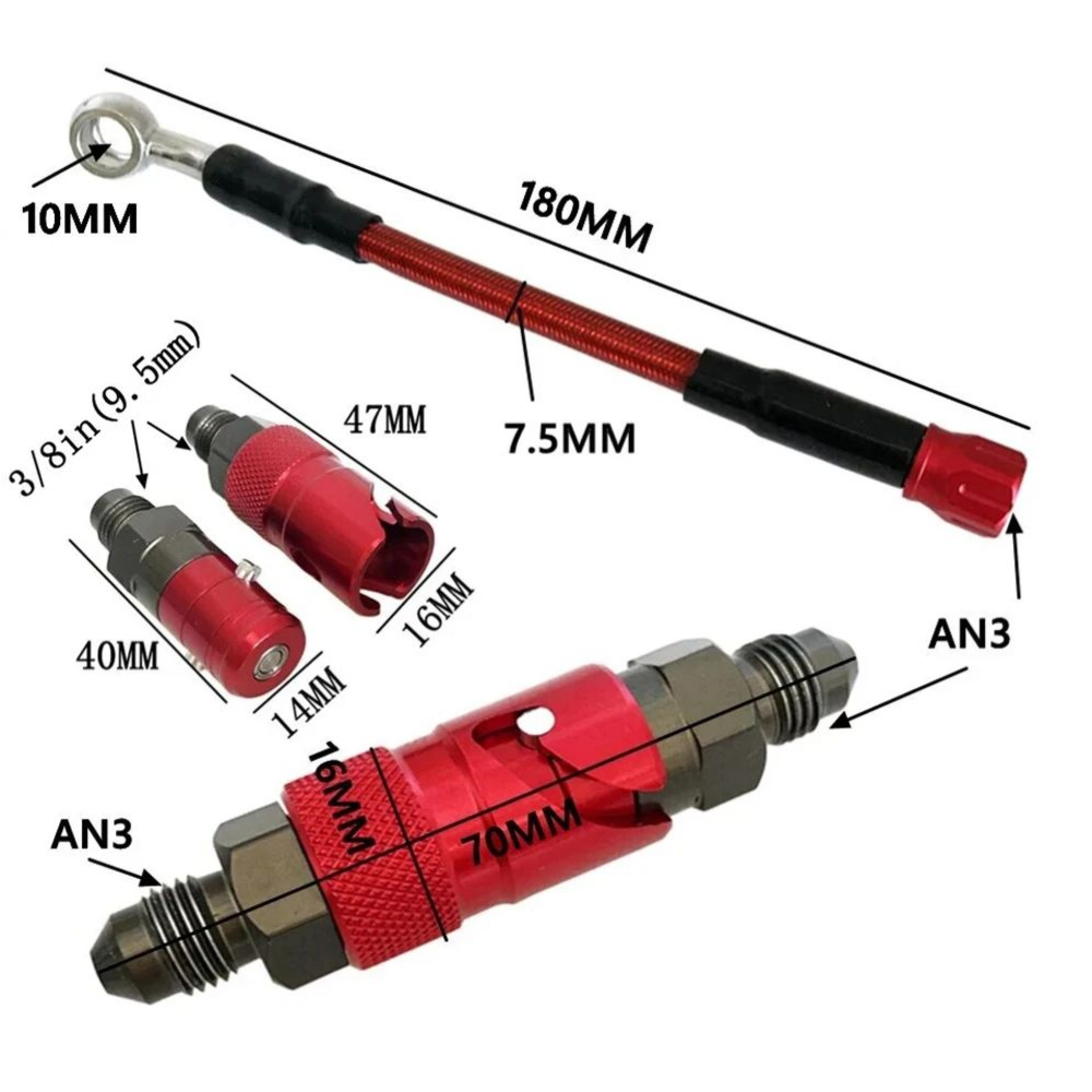 Motorcycle AN3 Quick Connect B - đánh giá và giá Brake Line Motorcycle