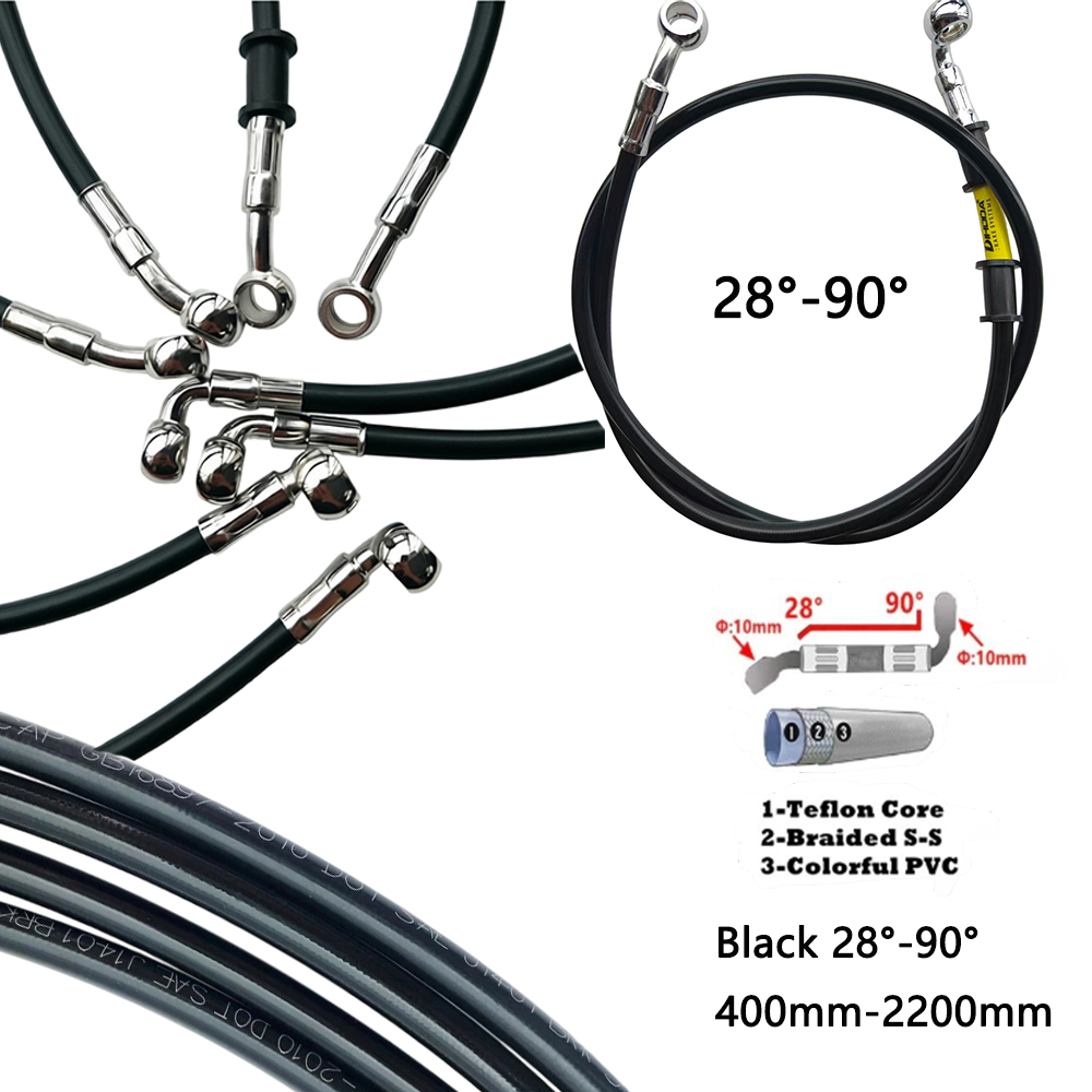 Black 28°-90° Degree Hydraulic - đánh giá và giá Motorcycle Brake Cable