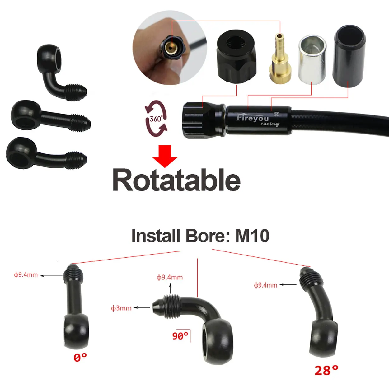 AN3 Braided Brake Hose Motorcy - đánh giá và giá Brake Line Motorcycle
